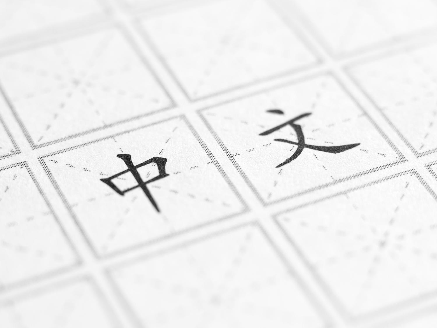 Characters in the Chinese language, that read Chinese and Language