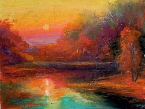 A painting of the dawn by Johar Manzar