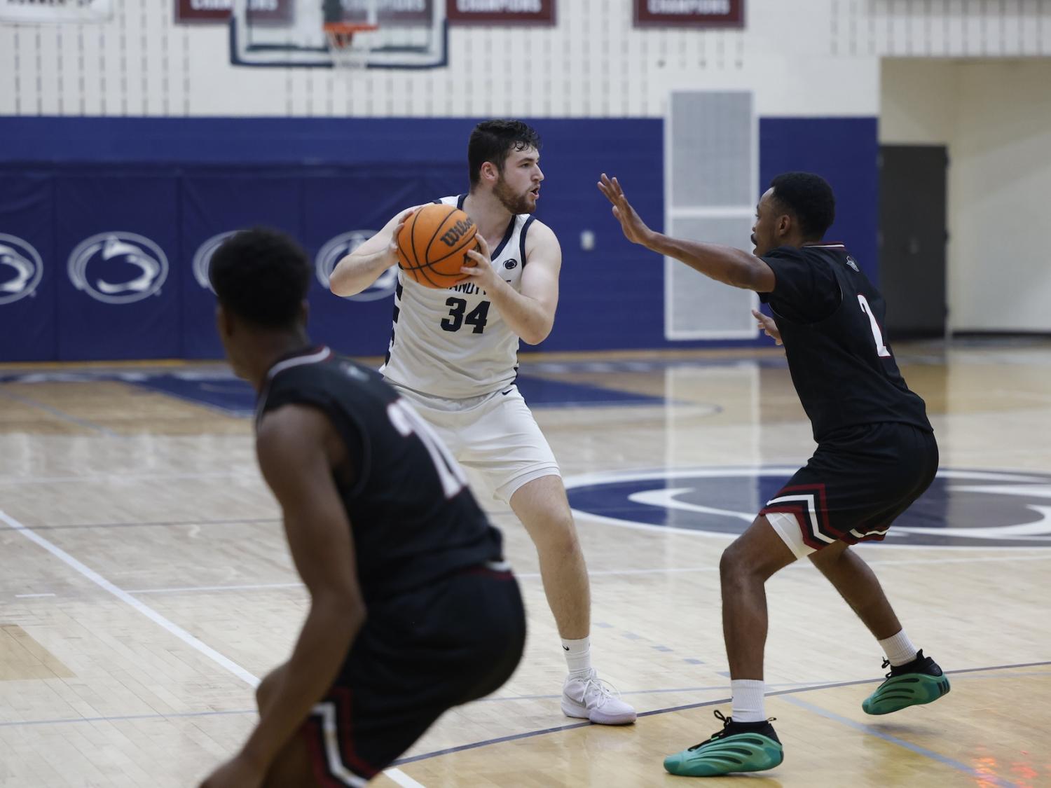 Ben Bass playing basketball at Penn State Brandywine