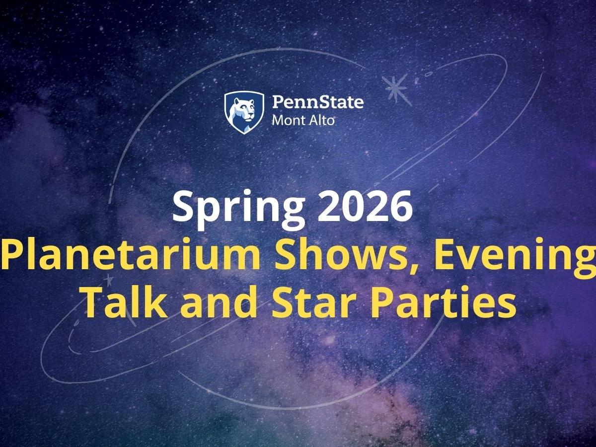 Text on galaxy background reads "Fall 2025 Planetarium Shows, Evening Talk & Star Parties"