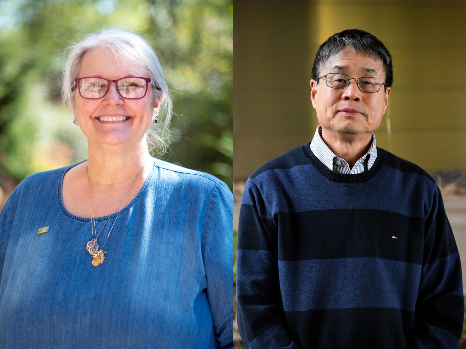 Two researchers side by side