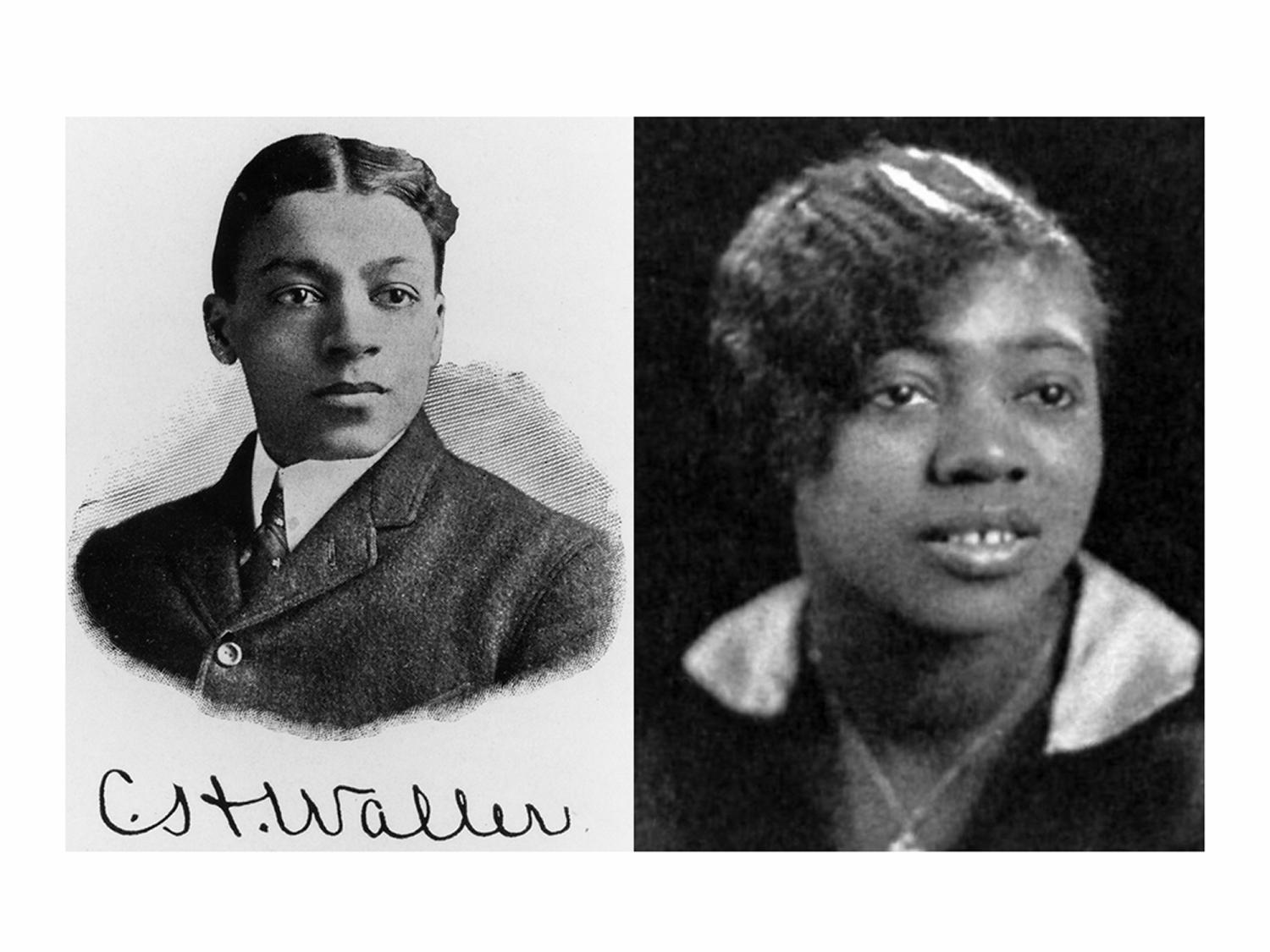 Calvin H. Waller and Mildred Settle - Penn State yearbook photographs