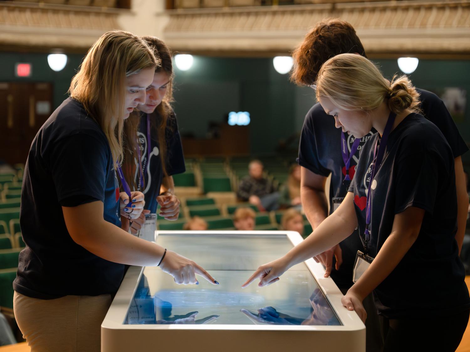 high school students compete at an event