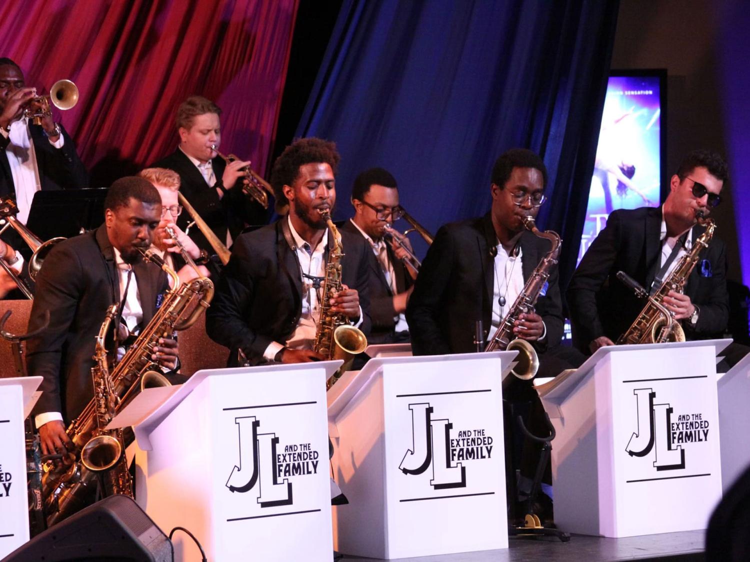 musicians play brass instruments