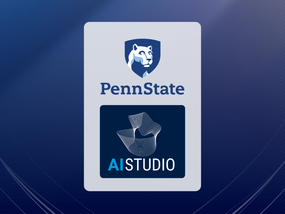 AI Studio log in screen that says Penn State and AI Studio