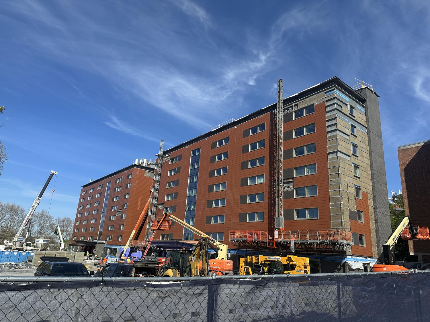 Wolf and Ritner Halls under construction