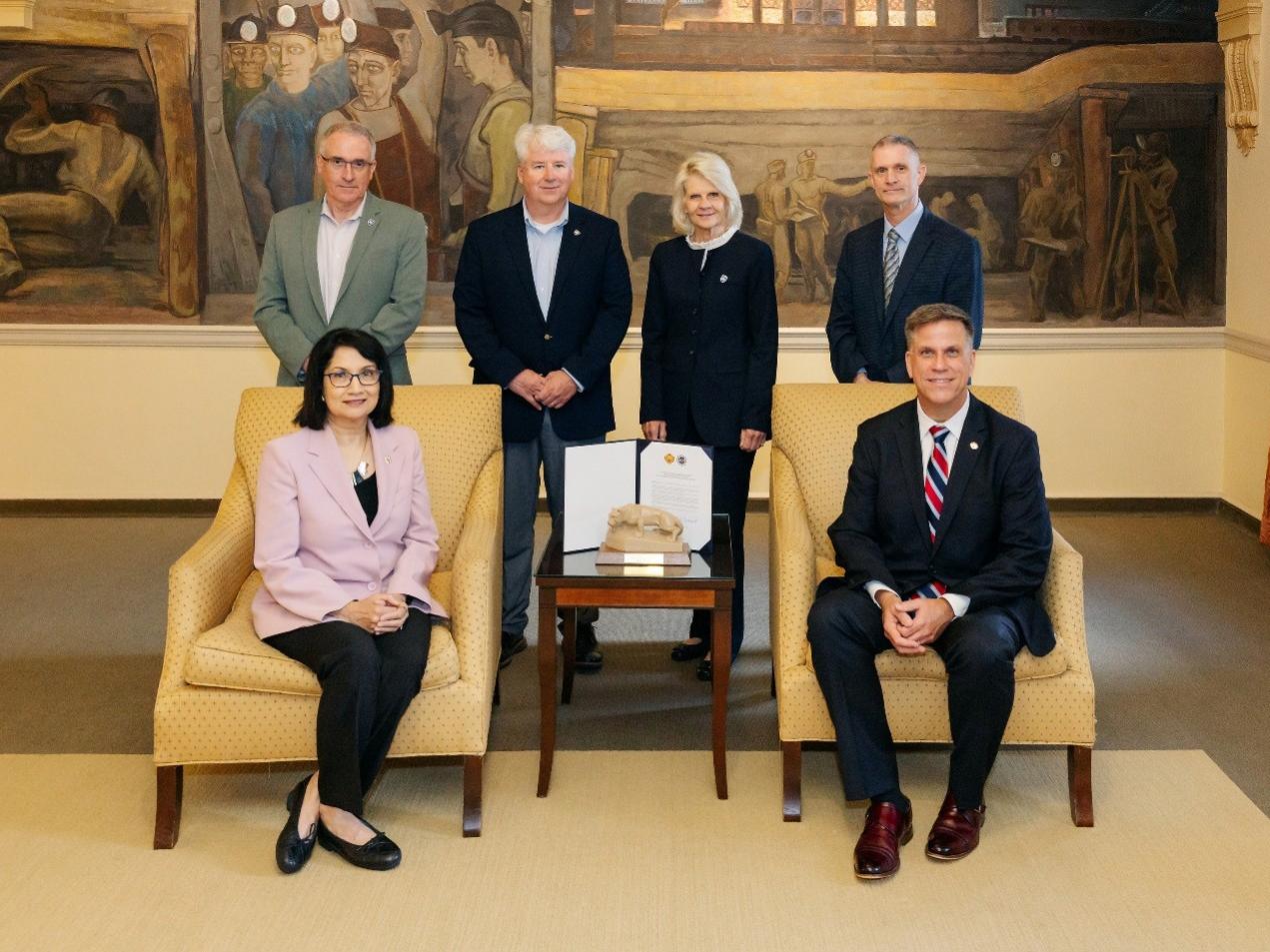 Respresentatives from Penn State and the Army gathered for the RIGSA agreement signing.