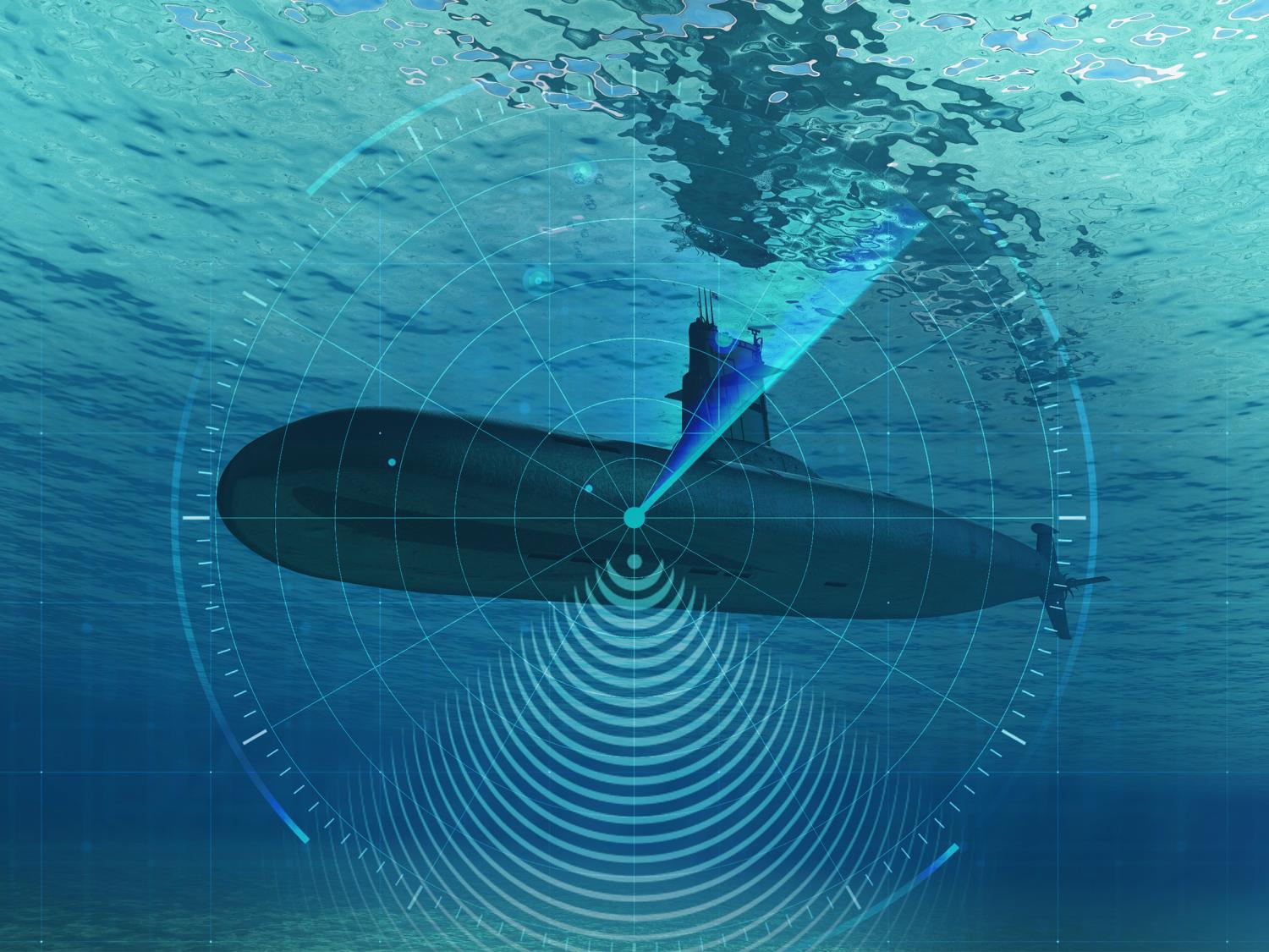 Image of a submarine underwater