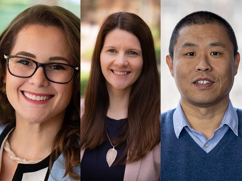 Headshots of Erika Ganda, Jasna Kovac, and Wenrui Hao