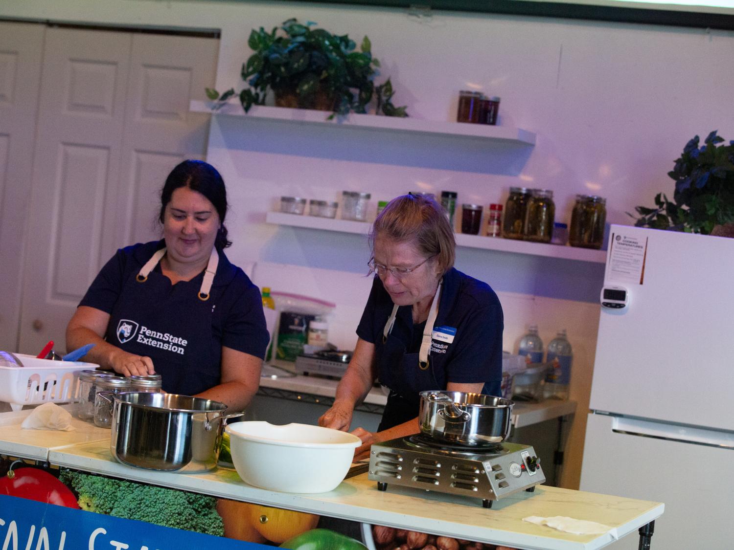 A food demonstration occurring at the Ag Progress Day's Family Room