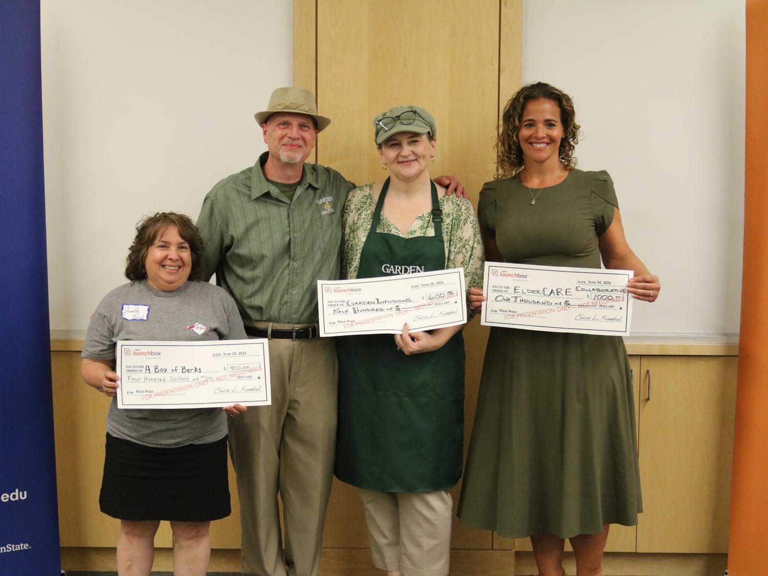 Pictured are the winners of the Lifestyle Pitch competition