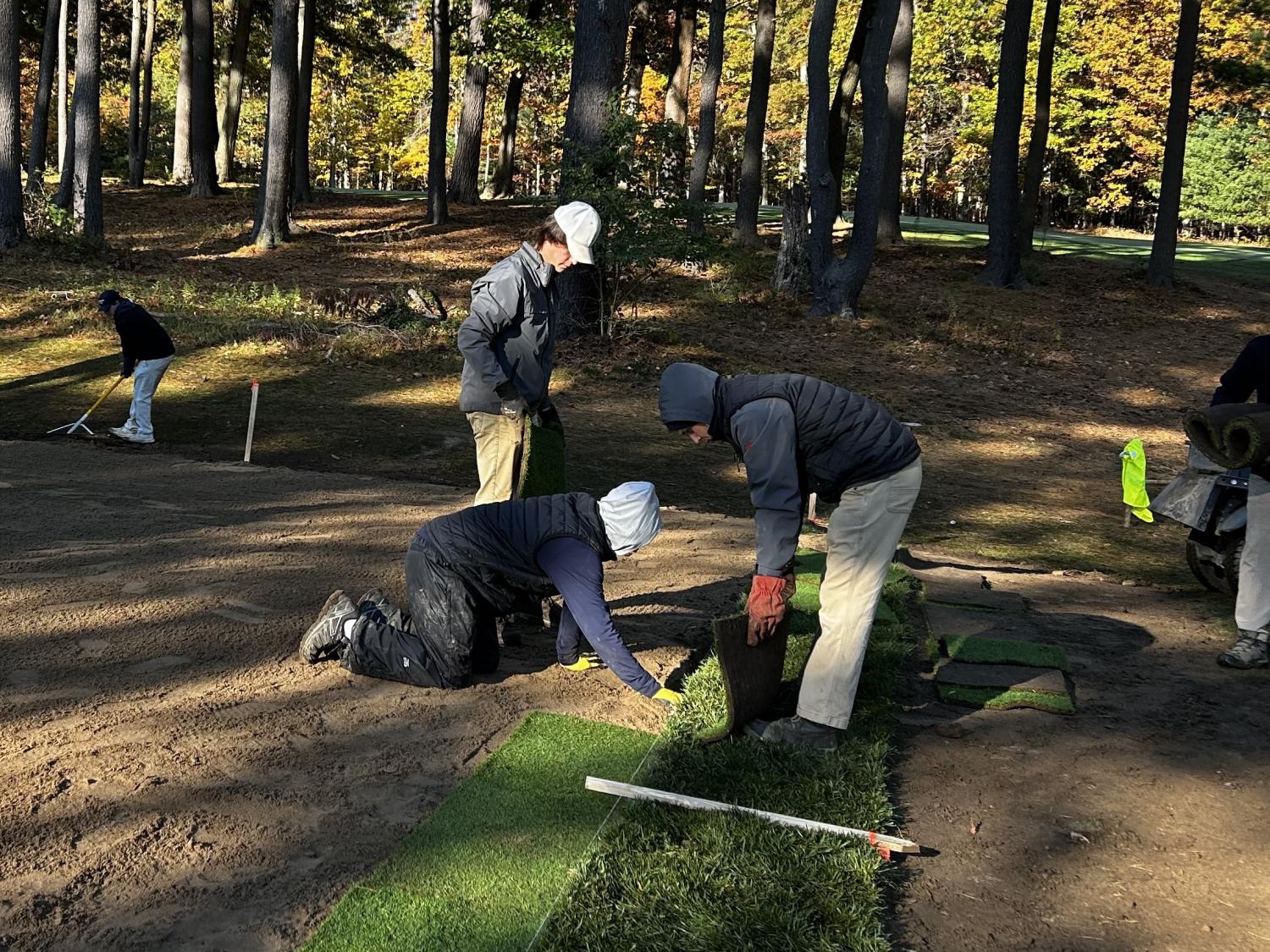 Students working at Toftrees Penn State
