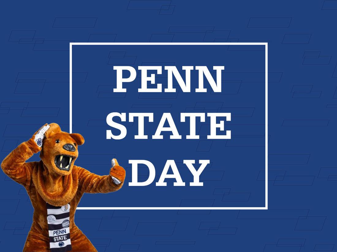 Penn State Day with nittany lion holding a thumbs up