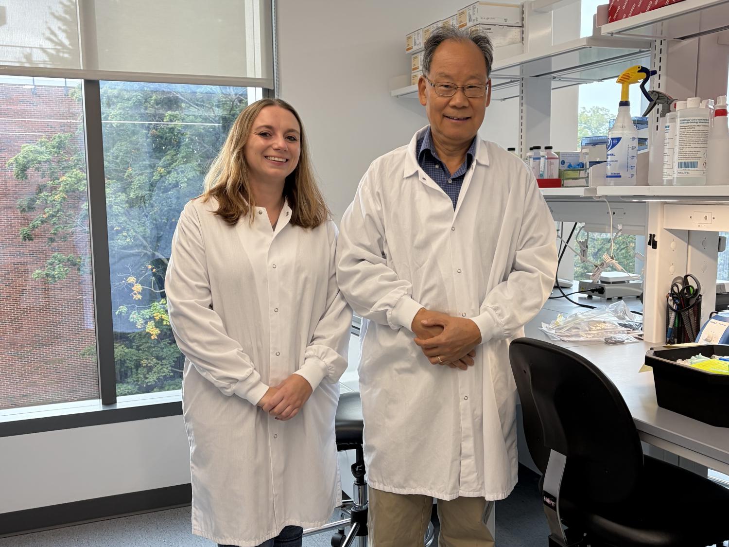 Two scientists in a lab