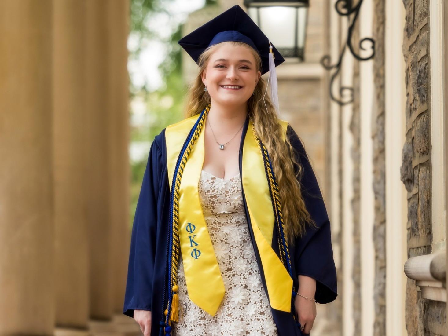 Portrait of Kaylen Sitzabee in graduation gown