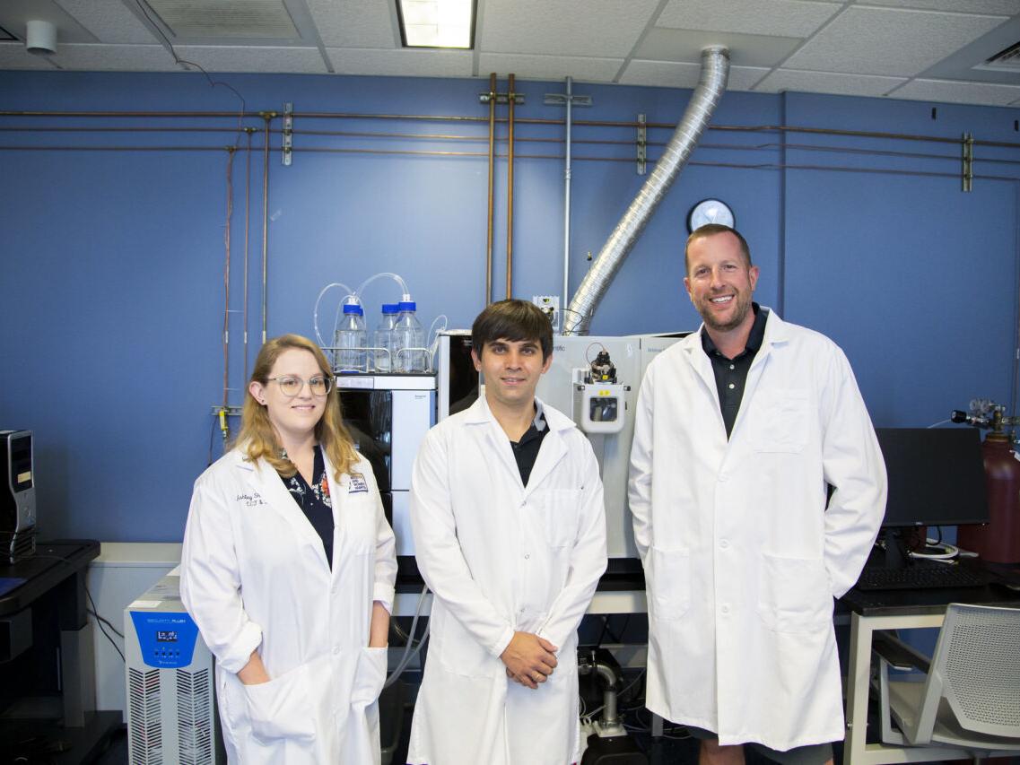 Ashley Shay, director of the metabolomics core facility; Sergei Koshkin, Assistant Research Professor; Andrew Patterson, professor of molecular toxicology and associate director of the Huck Institutes