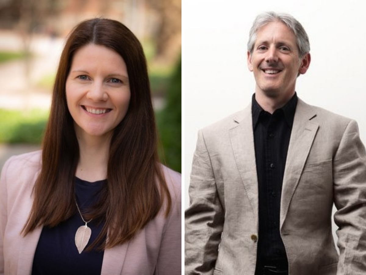 Side by side headshots of Jasna Kovac and Ed Dudley