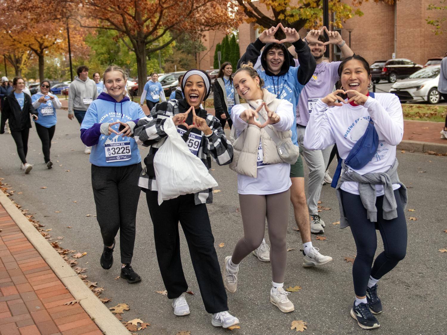 Participants running in the annual THON 5K race