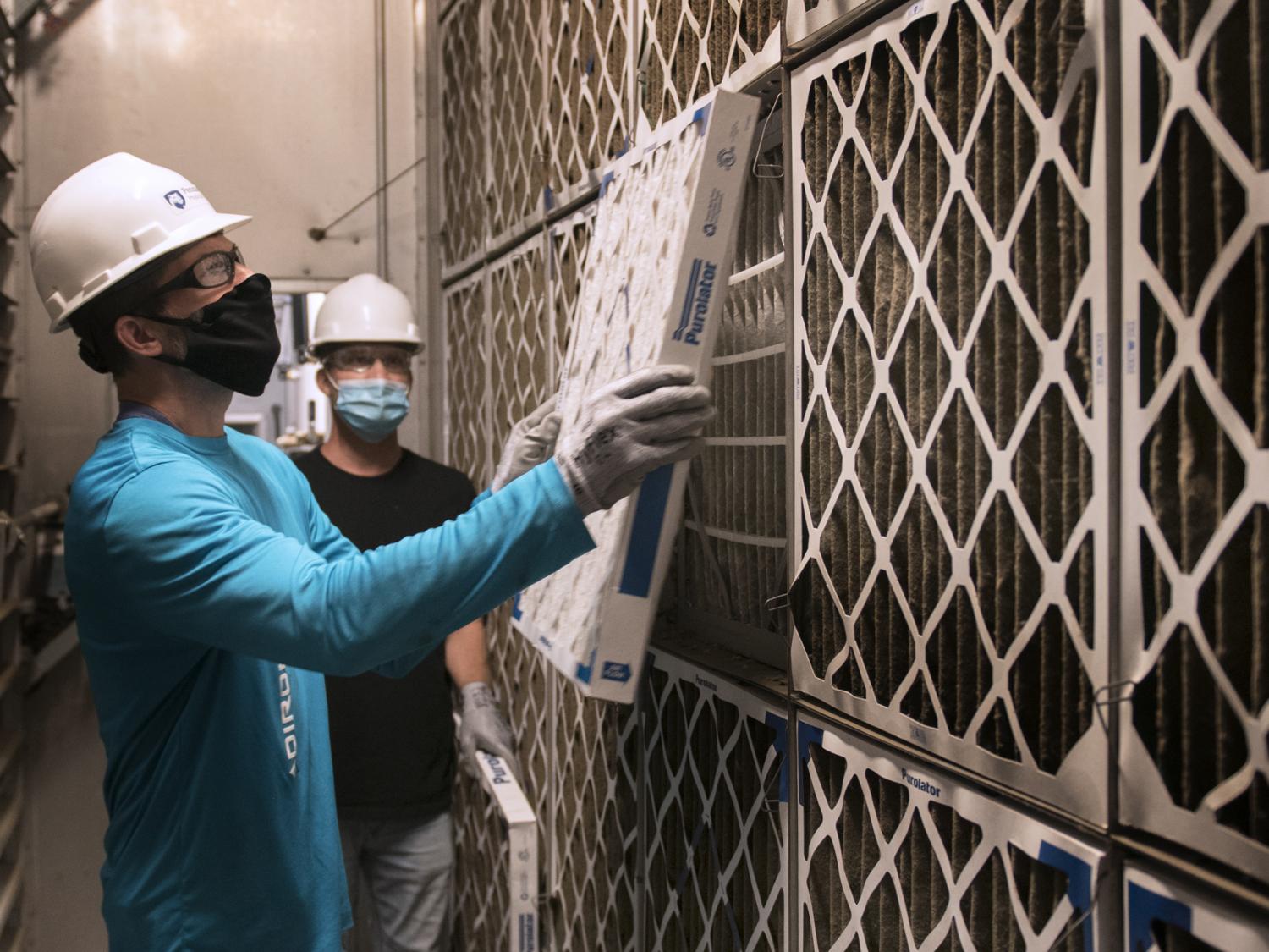 OPP replacing air filters 