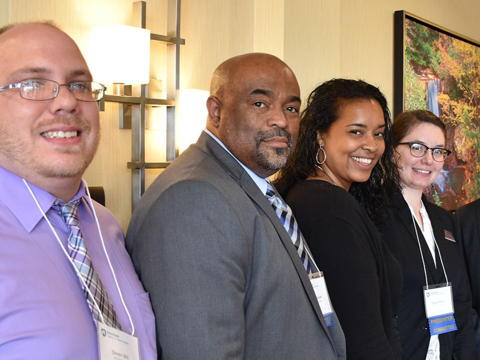 Steven Wilt, Kevin Debow, Gina Jones, Devon White, and keynote speaker Manny Contomanolis.