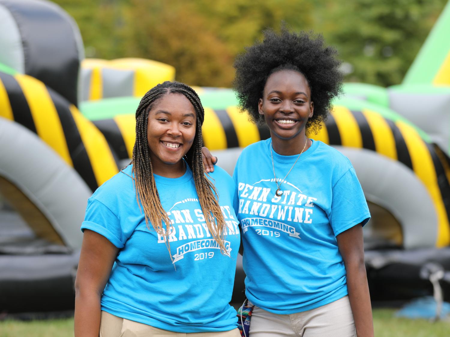Keiaisha Jackson and Jemimah Mwaba at Brandywine's homecoming in 2019. 