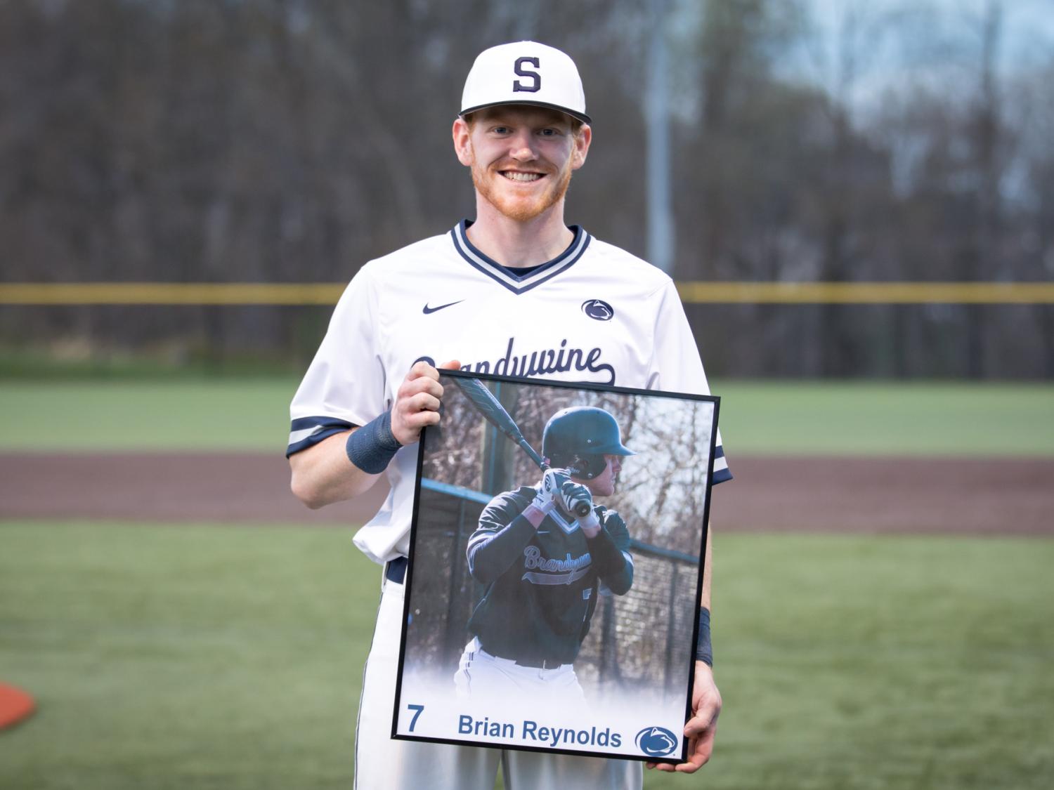 Brian Reynolds at Brandywine Baseball's senior night. 