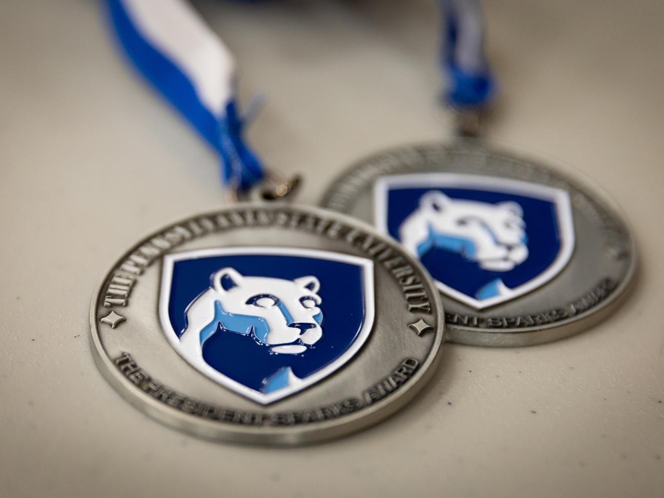 Penn State academic achievement medals. 