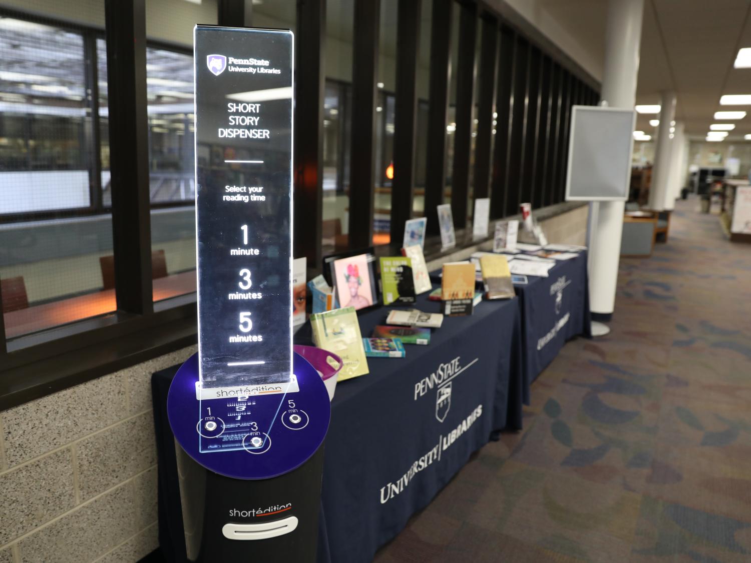 Short-story dispenser at Penn State Brandywine
