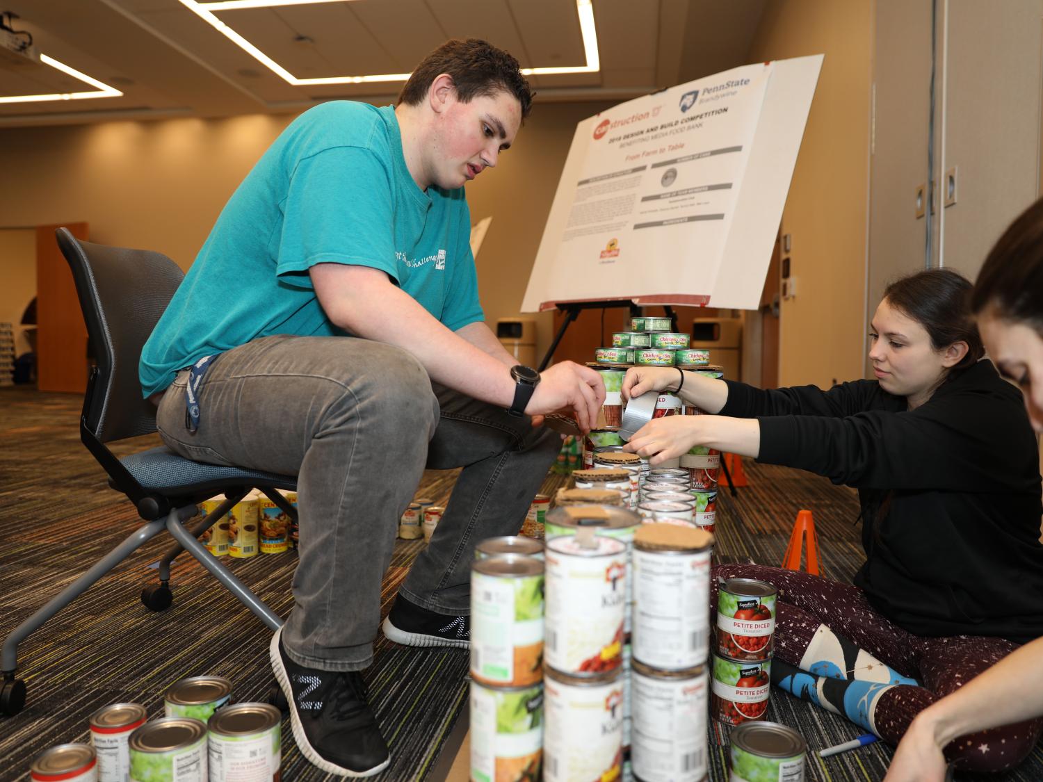 Canstruction competition at Penn State Brandywine