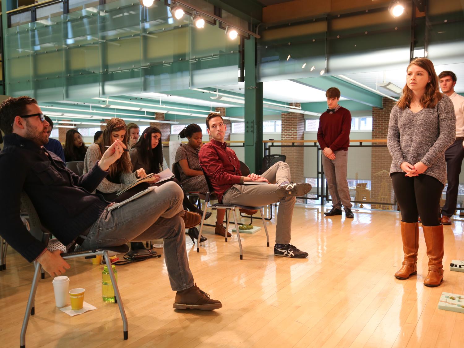 Stephen Mainzer teaching during a review.