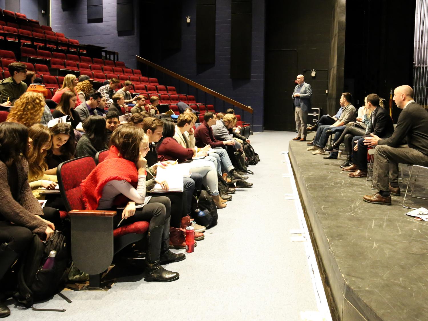 Rob Schneider introduces the "Auditioning for Film/TV" panel. 