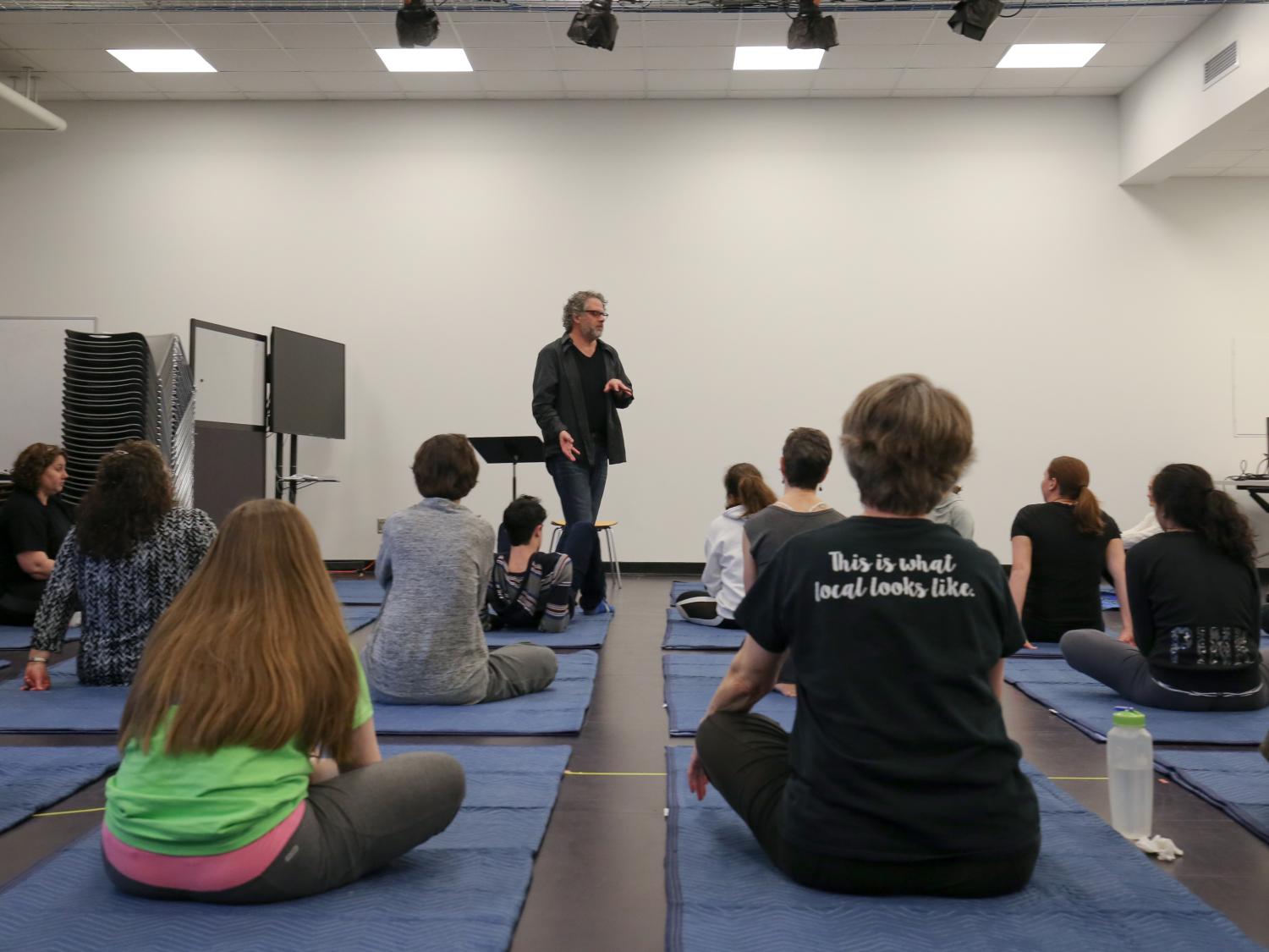 Andy Belser teaches an Awareness Through Movement workshop.