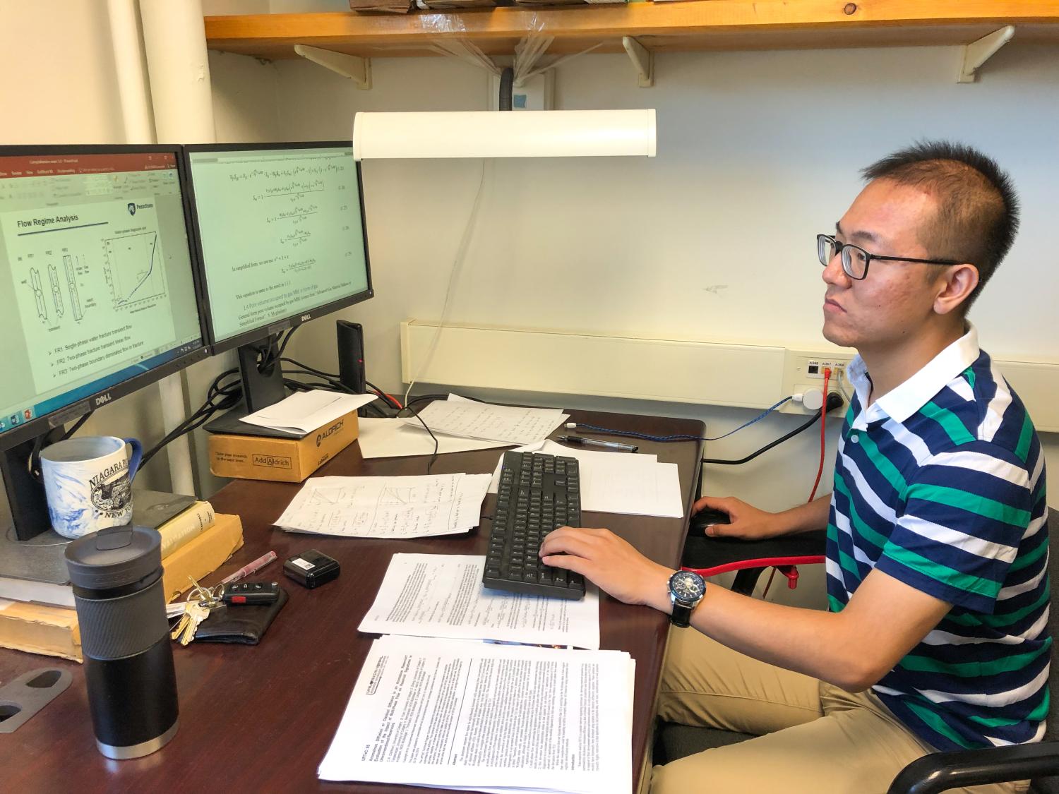 Fengyuan Zhang, Ph.D. doctoral student in petroleum and natural gas engineering, was recently awarded the 2019 Nico van Wingen Memorial Graduate Fellowship from the Society of Petroleum Engineers.