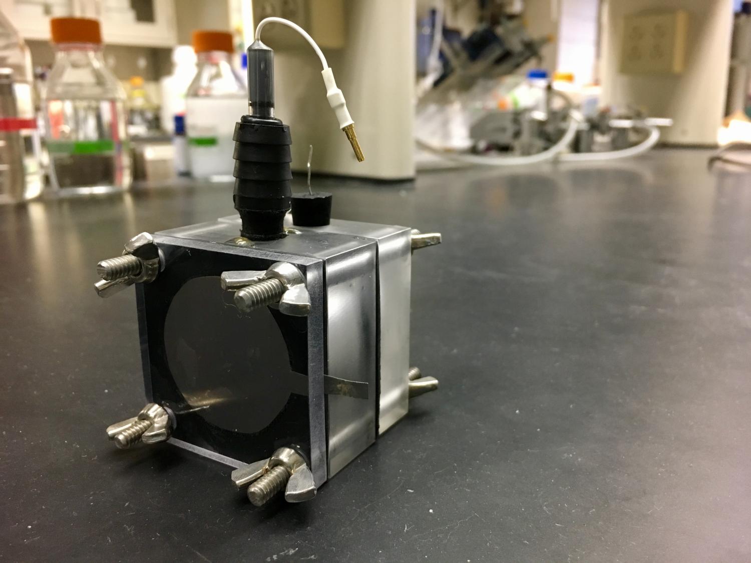 A three electrode electrochemical cell