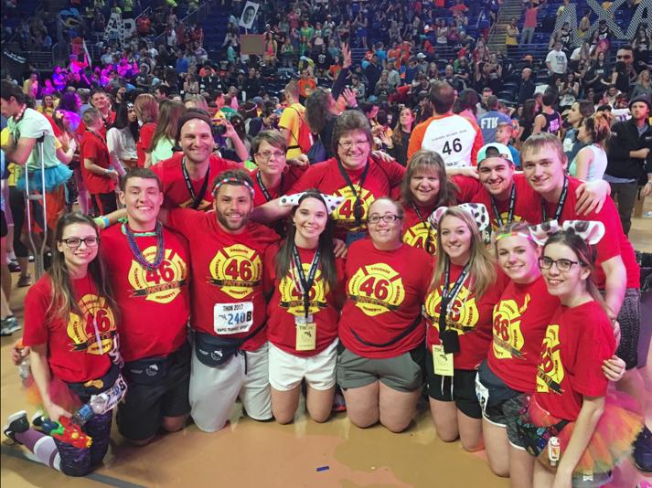 From left, bottom row: Katie Soltis, Colton Layhue, Kyle Slavic, Payton Hileman, Sarah Earnesty, Ashten Flynn, Maria Pyle, and Maddie Powell. Top row: Chad Long, Michelle Adams, Julie Rosenberry, Tandy Foust, Austin Morton, and Austin Bixler.