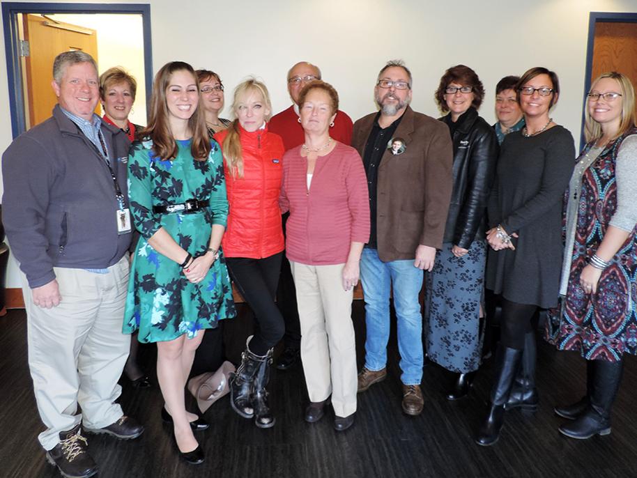 From left: David Rider, Erica Usher, Jana Kyle, Alisa King, Attorney Mariah Balling-Peck, Joseph Segilia,  Janet Ritenour, Carmen Capozzi, Kristen Ranker, Jill Oblak, Liz Crutchman, and Brittany Locke.