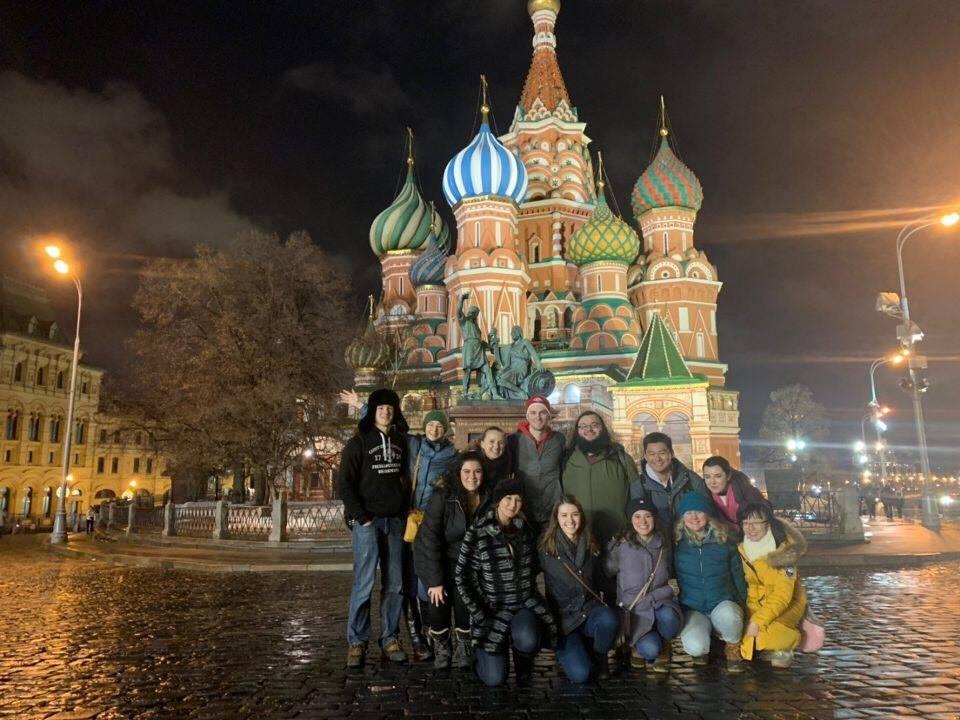 Students on the “Russian Cultural Immersion” trip in Moscow