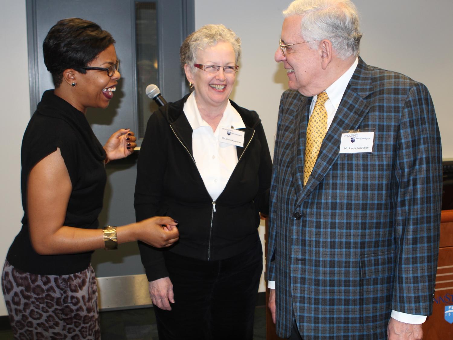 Scholarship recipient and donors