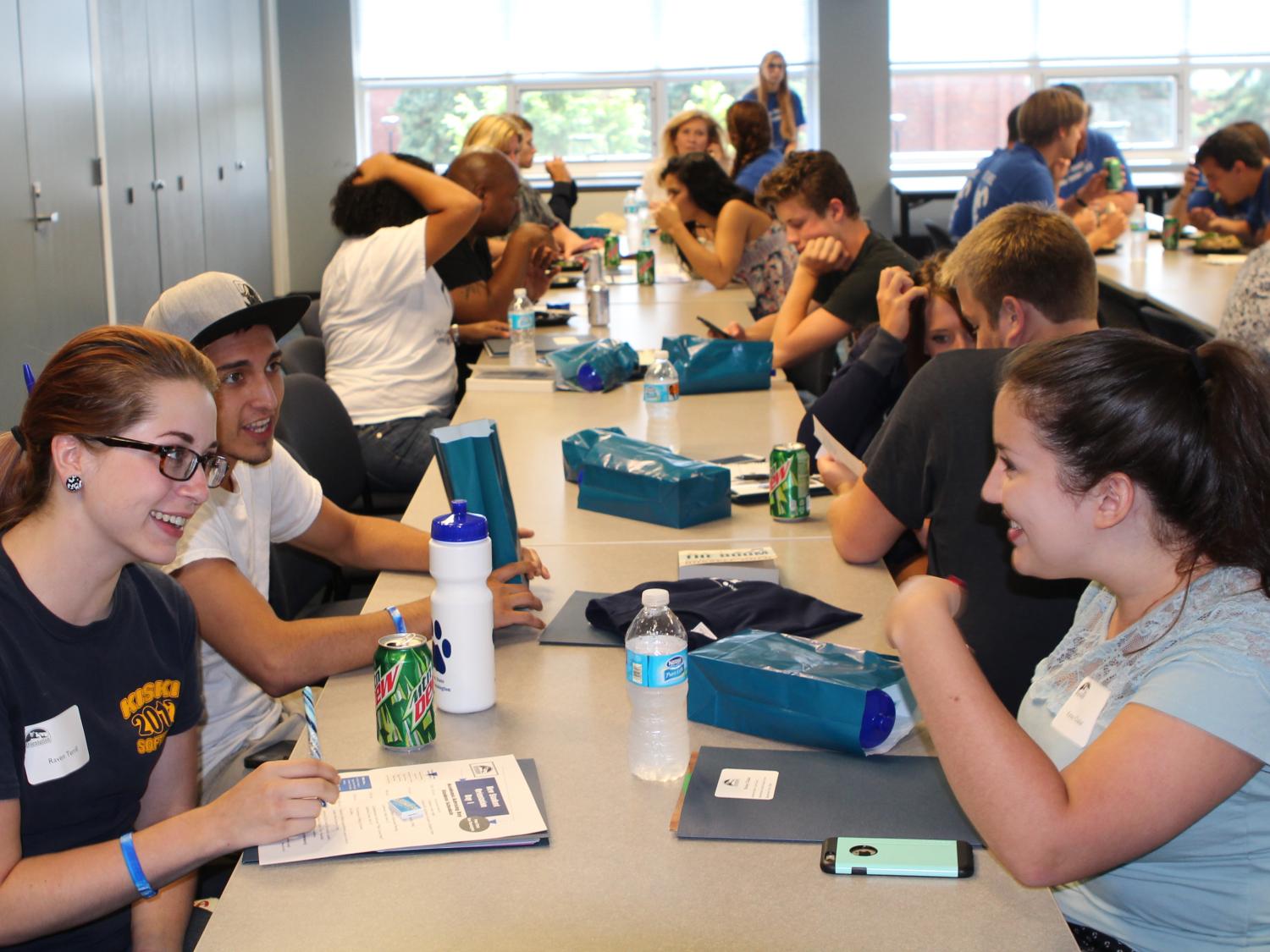 Orientation leaders and students