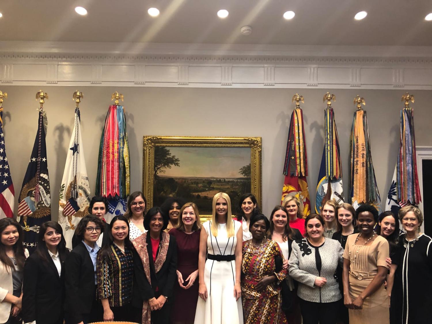 Attendees with Ivanka Trump and Marie Royce