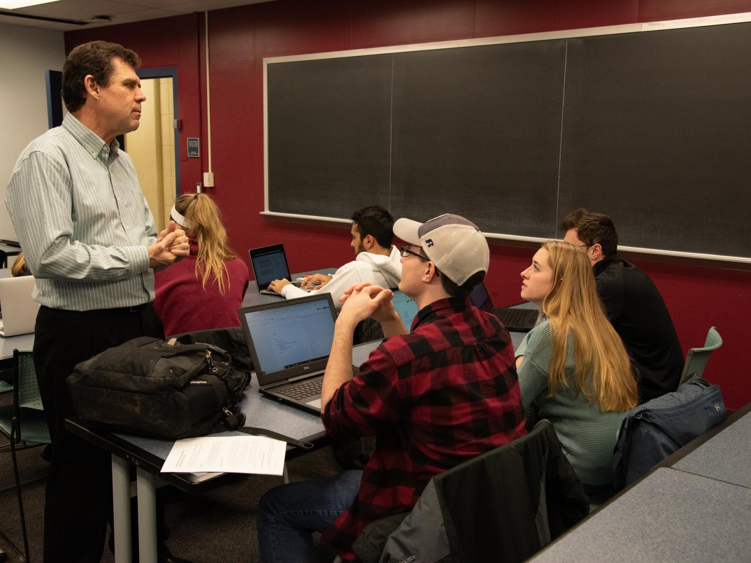 Michael Alley, associate teaching professor, leads a technical writing workshop. 