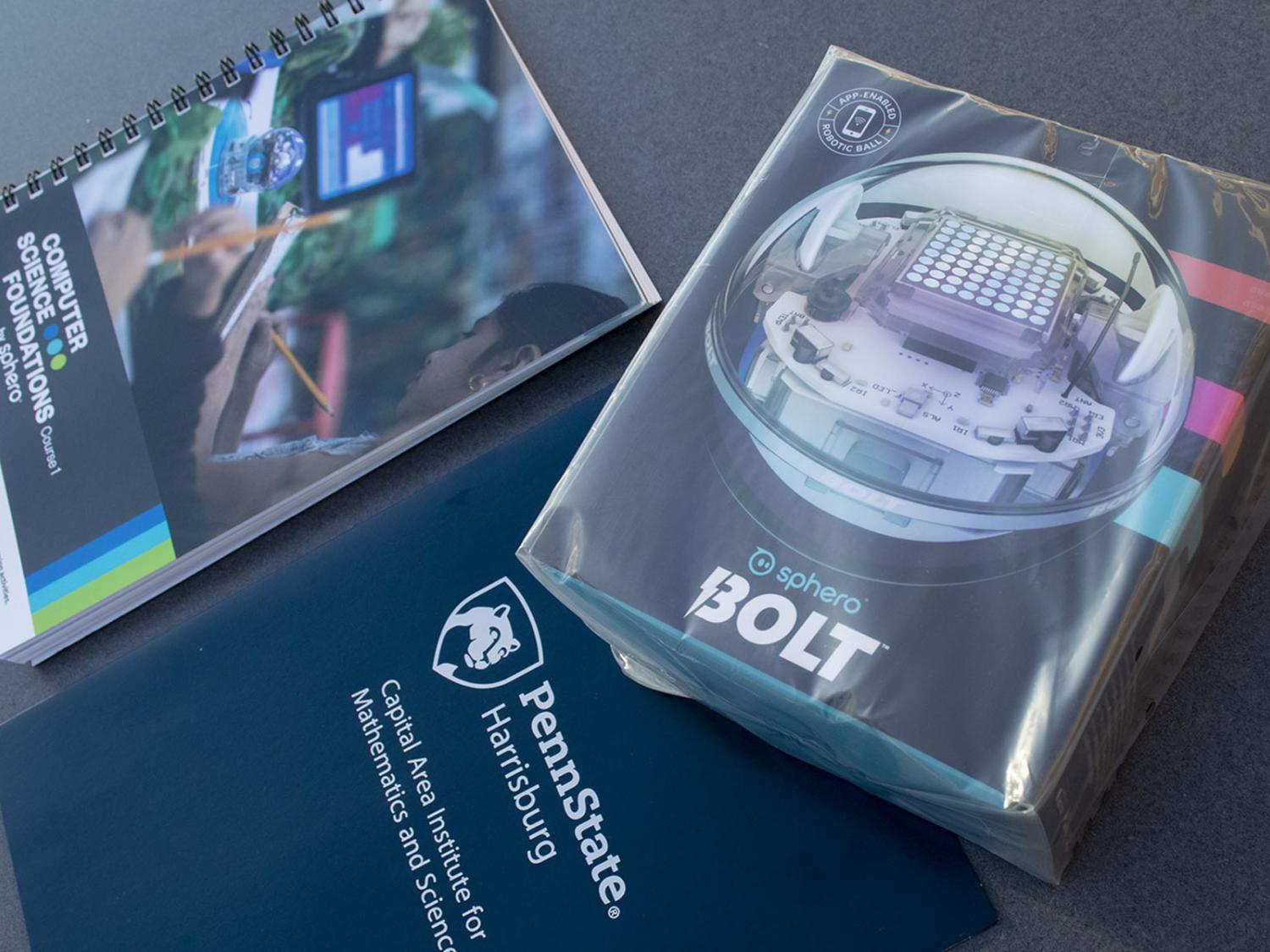 Sphero BOLT robot and textbooks