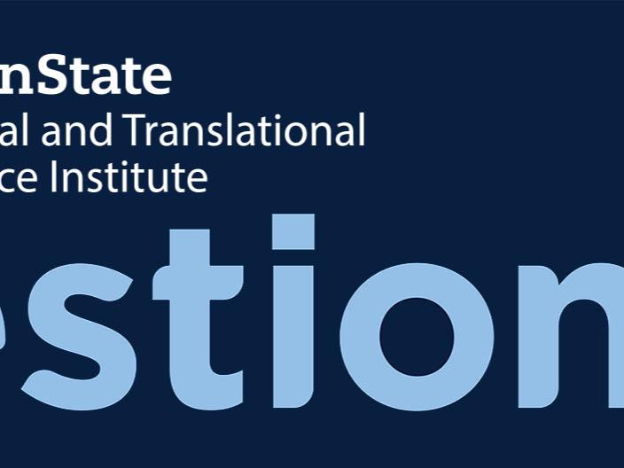 The 5 Questions logo with Penn State CTSI logo and a photo of research ethicist Jen McCormick
