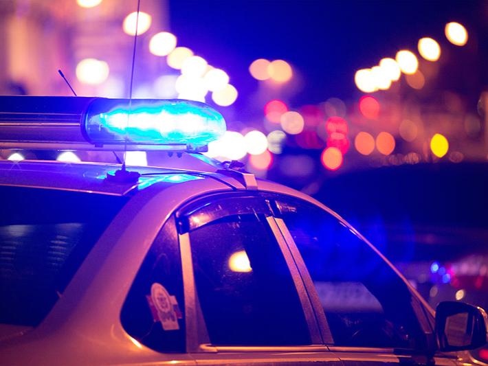 police car at night