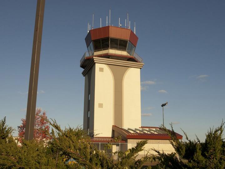 The control tower on the University Park Airport