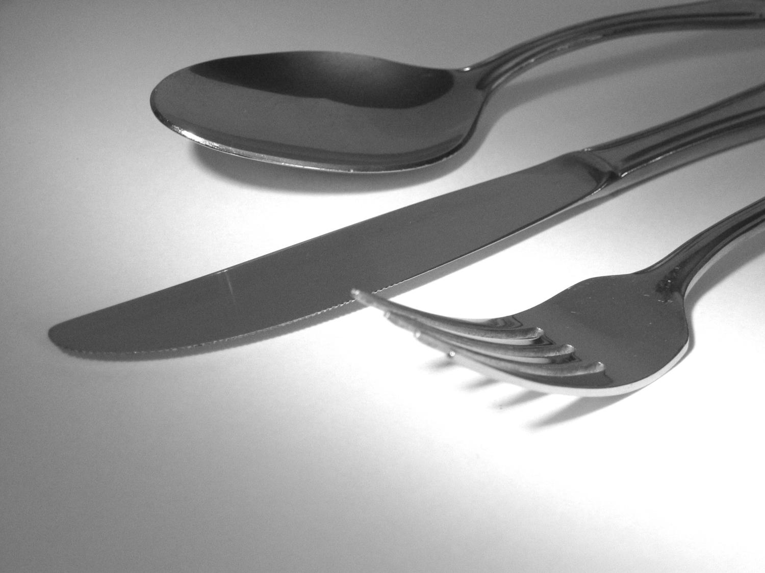 Image of spoon, knife and fork