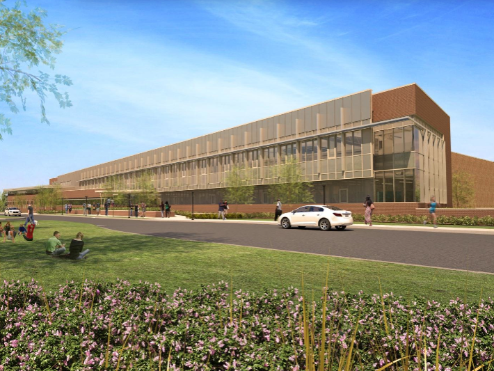 Rendering of planned phase 1 renovations and expansion to Intramural Building