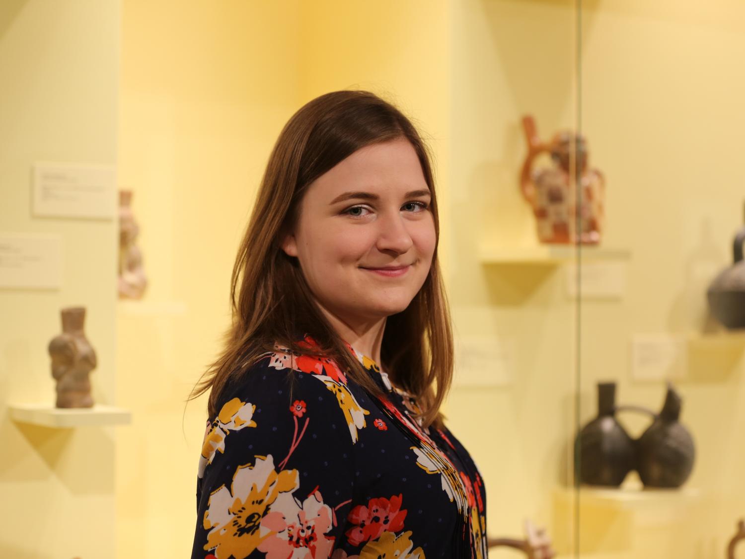 Karly Etz explains the significance of objects in the Palmer Museum of Art