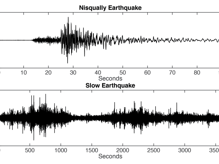 Slow earthquake seismograms