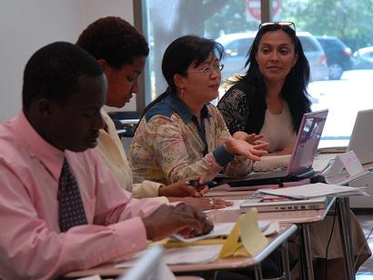 Adult students in classroom